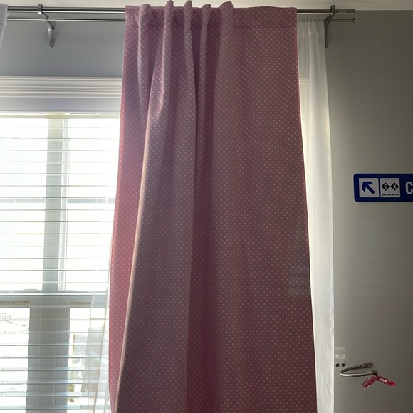 PBK kids polka dot curtains in perfect condition. 2 panels. 93x43 inches each. - Picture 1 of 1